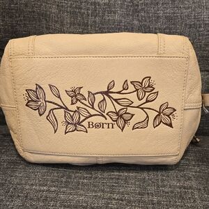 Born Cream Purse with Brown Floral Print